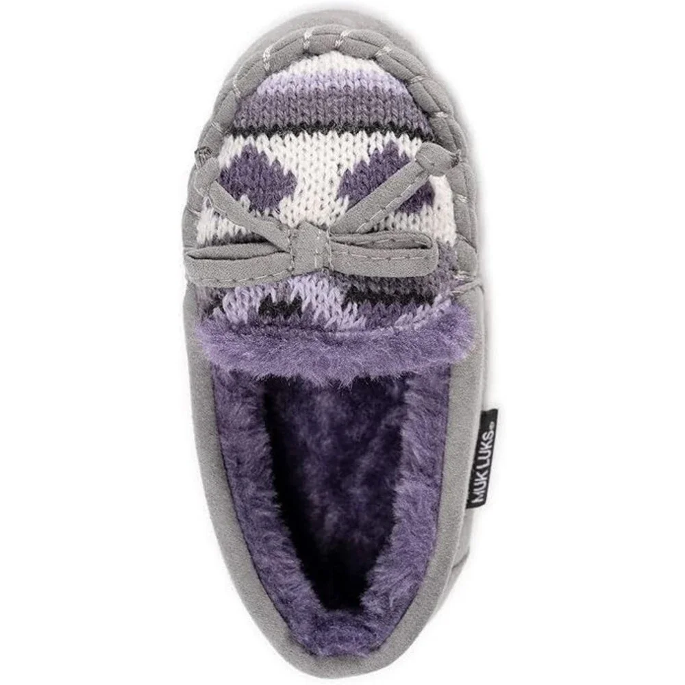 MUK LUKS Kids Patterned Moccasins - Med (12-13)